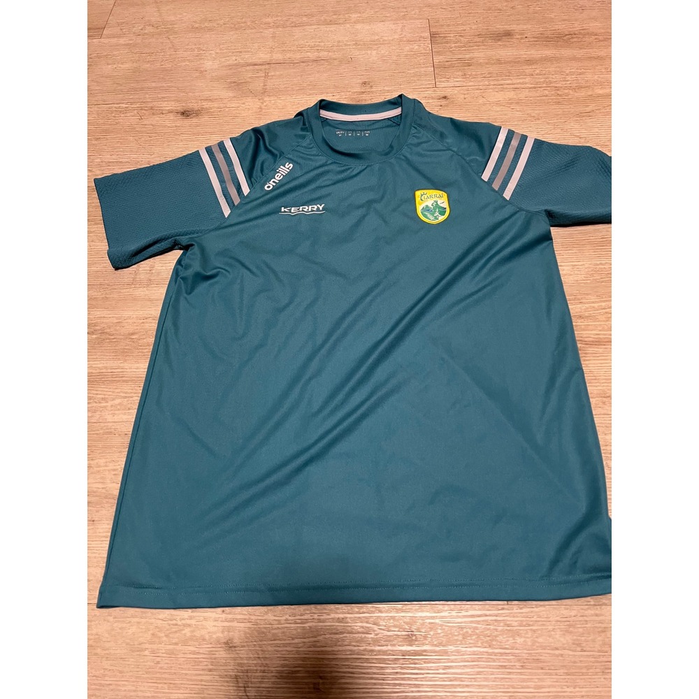 ONeills Kerry GAA Training Jersey Mens Medium Teal Green Short Sleeve Shirt